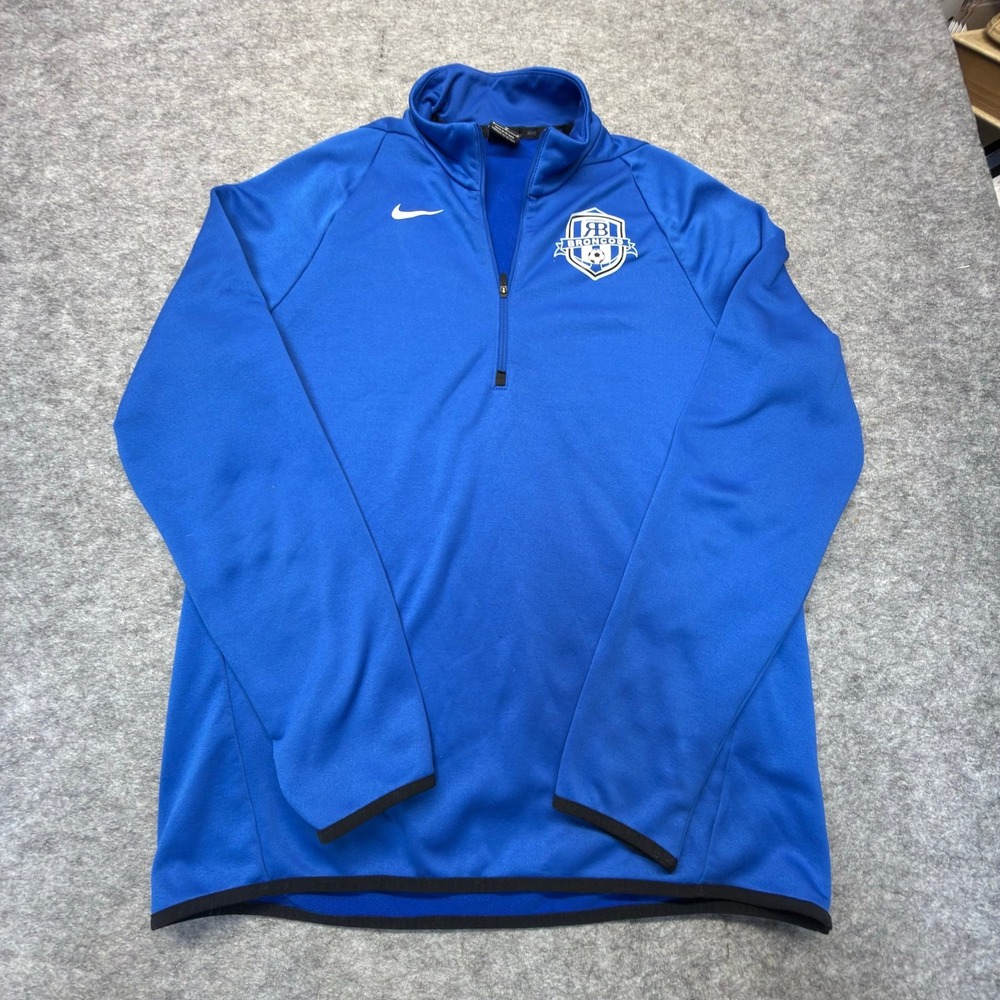 Nike Mens Blue 1/4 Zip Pullover Sweatshirt